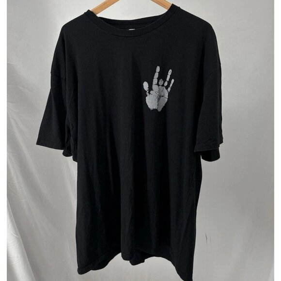 Jerry Garcia Tshirt Hand on Front, "Garcia" on Back Black Men's Size 3X Organic - Picture 1 of 7